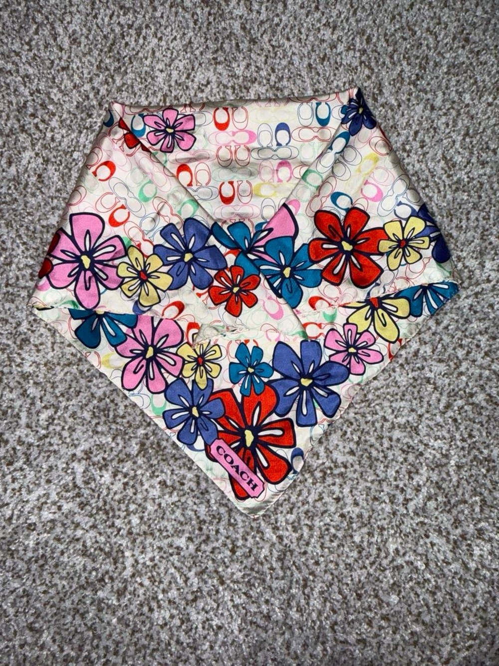Coach vintage, y2k floral scarf - Multicolor